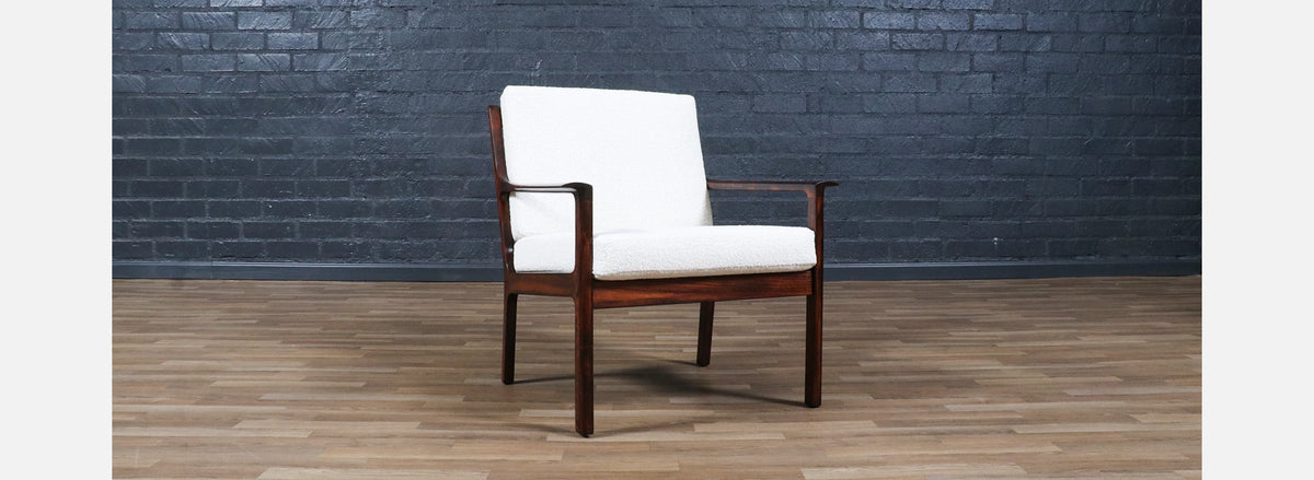 Fredrik Kayser Model-395 Rosewood Lounge Chair for Vatne Møbler