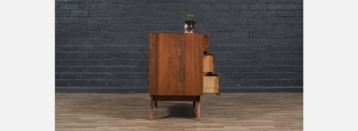 Mid-Century Californian Modern Sculpted Walnut Chest 