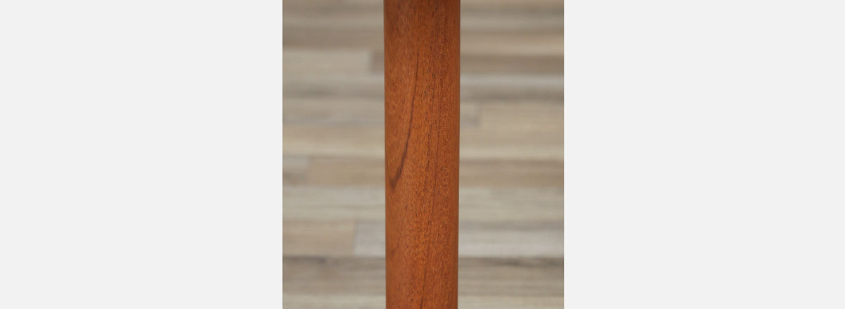 Danish Modern Pedestal Teak Side Table by B&M