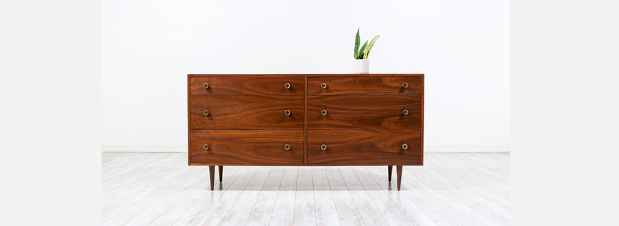 California Modern Walnut Dresser by Greta M. Grossman for Glenn of California