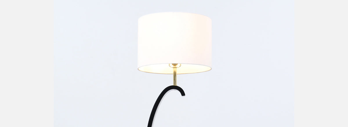 California Modern Sculpted Ebony Table Lamp by Modeline of CA