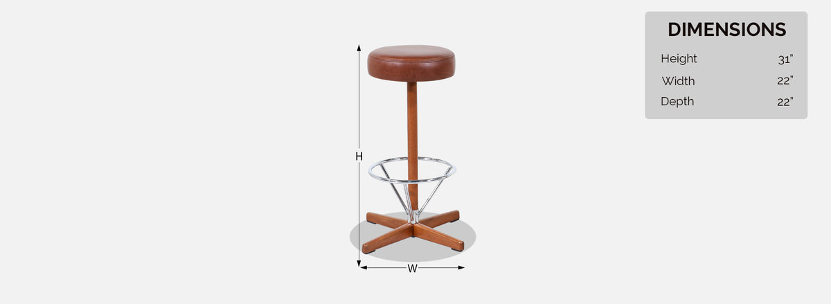 Borje Johanson Teak & Chrome Swivel Bar Stools for Johanson Design