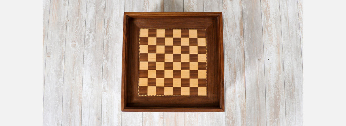 John Keal Chess Box Side Table for Brown Saltman