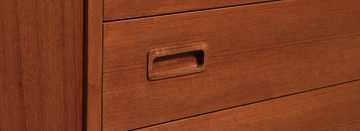 Carlo Jensen Bi-Folding Door Teak Credenza for Hundevad & Co.