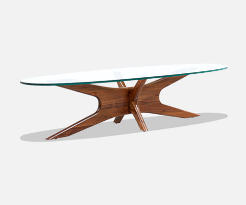 Adrian Pearsall 893-TGO Sculpted Walnut Coffee Table for Craft Associates 