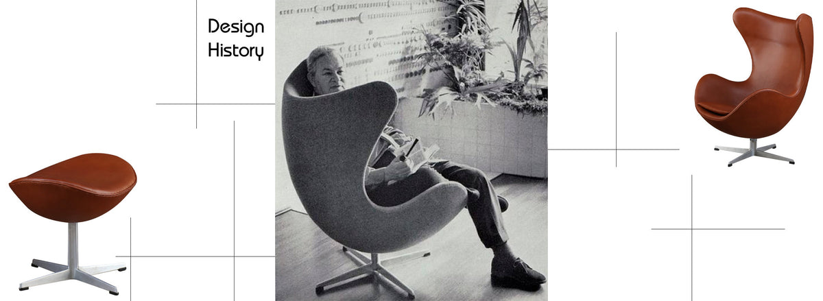 Vintage Arne Jacobsen Cognac Leather "Egg" Chair 