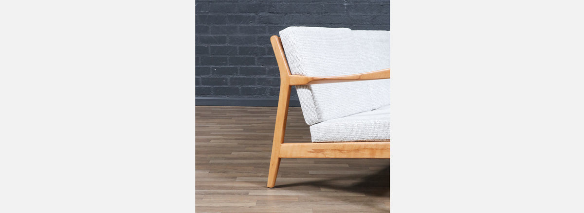 Folke Ohlsson Model “Tema 1” Beechwood Sofa for Dux