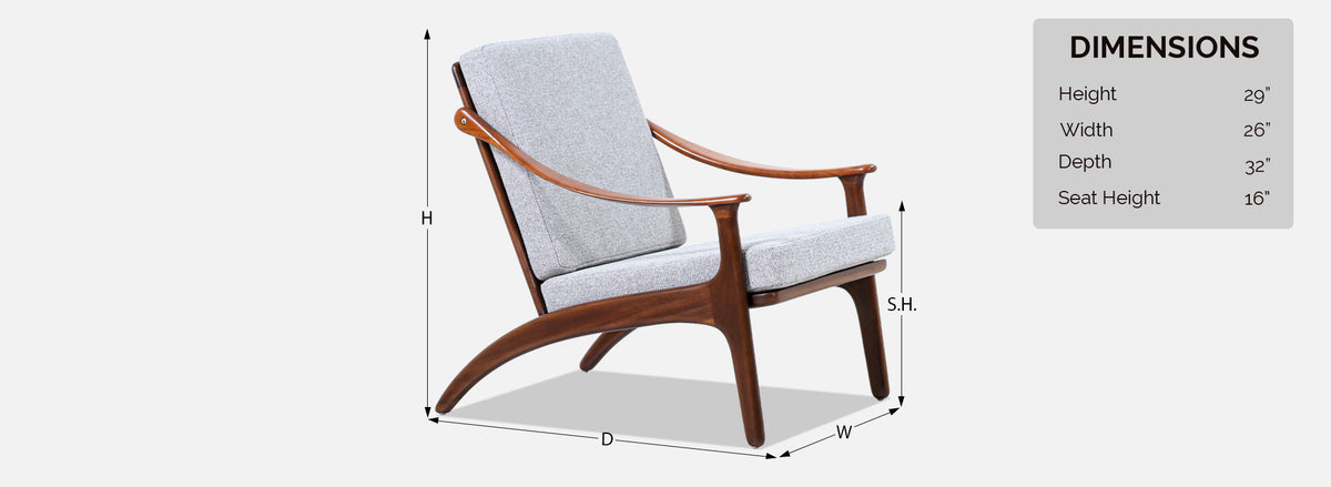 Arne Hovmand-Olsen Sculpted Teak Lounge Chair for Mogens Kold