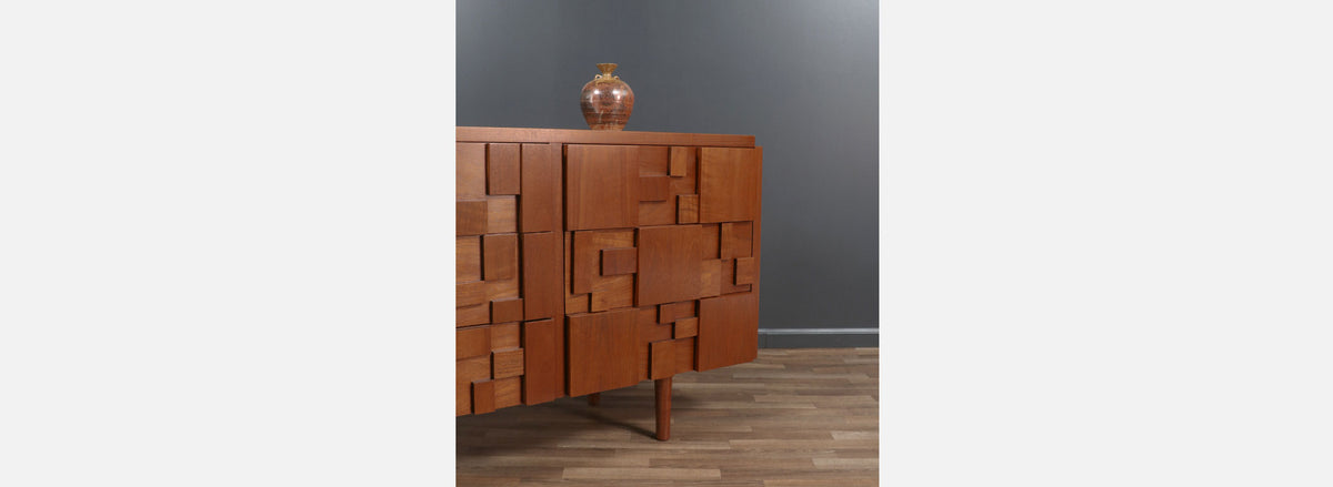 Mid-Century Modern "Staccato" Brutalist Dresser by Lane 