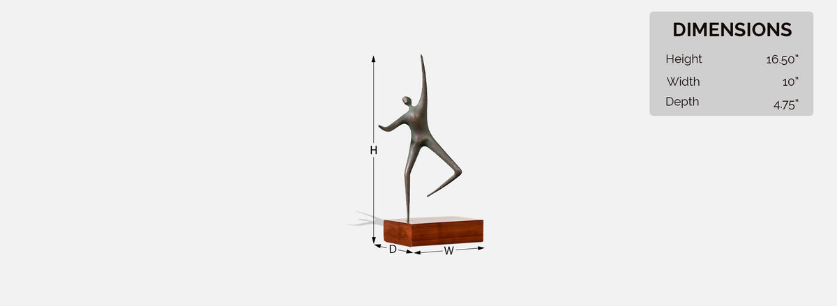Mid-Century Modern Dancing Abstract Bronze Figures by Curtis Jere 