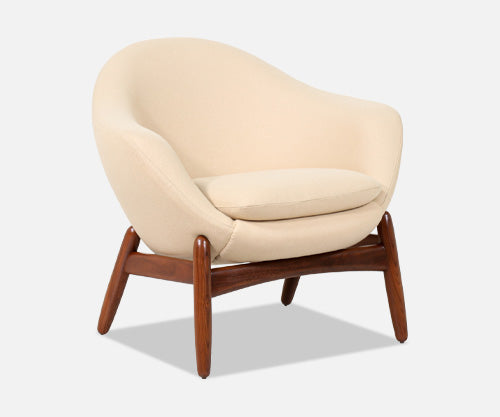 Ib Kofod-Larsen "Pod" Teak & Wool for Povl Dinesen