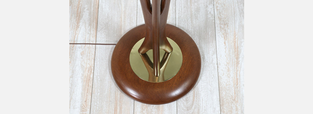John Keal Sculpted Trident-Style Floor Lamp for Modeline