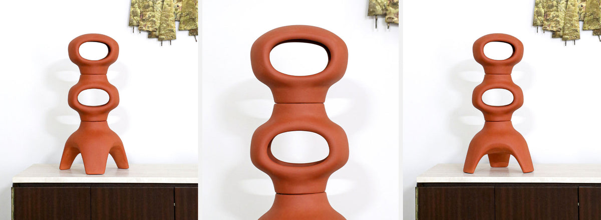 Malcolm Leland Terracotta Ceramic Floor Lantern for Architectural Pottery