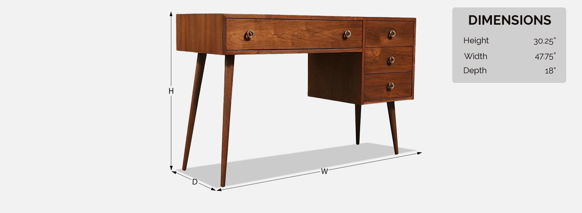 Greta M. Grossman Walnut Writing Desk for Glenn of California