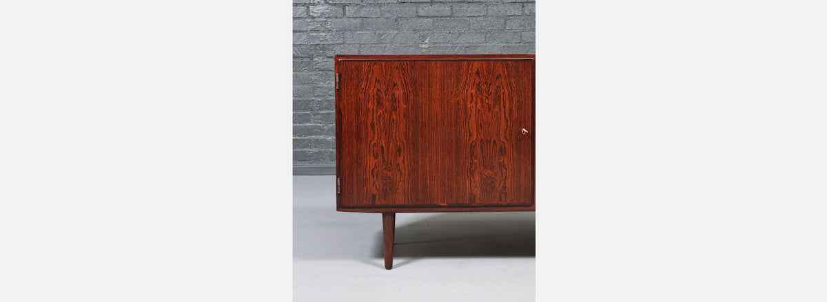 Danish Modern Brazilian Rosewood Credenza by Carlo Jensen 