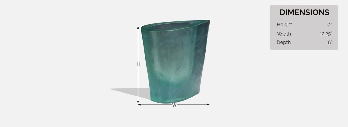 Terry Balle Resin Aqua Sculpture Vase