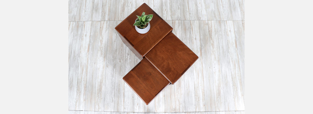 Gerald McCabe Nesting Cube Side Tables for Orange Crate Modern