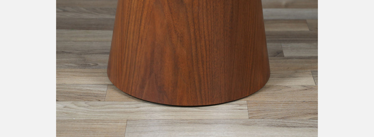 Frank Rohloff Tulip Marble & Walnut Side Table for Brown Saltman 