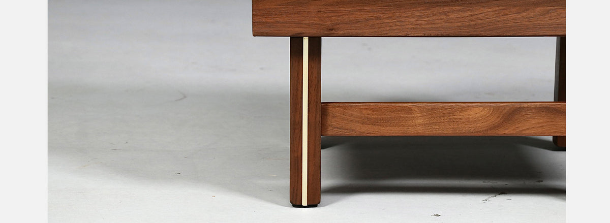 Mid-Century Modern Walnut Night Stands w/ Metal Accents