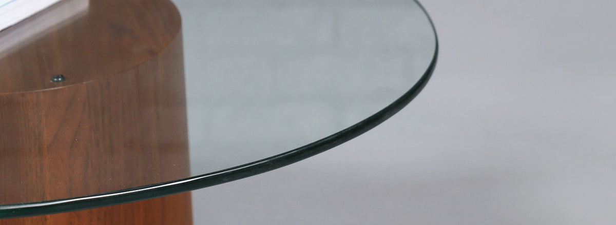 Mid-Century Sculpted Biomorphic Shaped Coffee Table w/ Glass Top