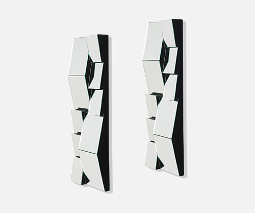 Mid-Century Modern Faceted "Slopes" Mirrors by Neal Small 