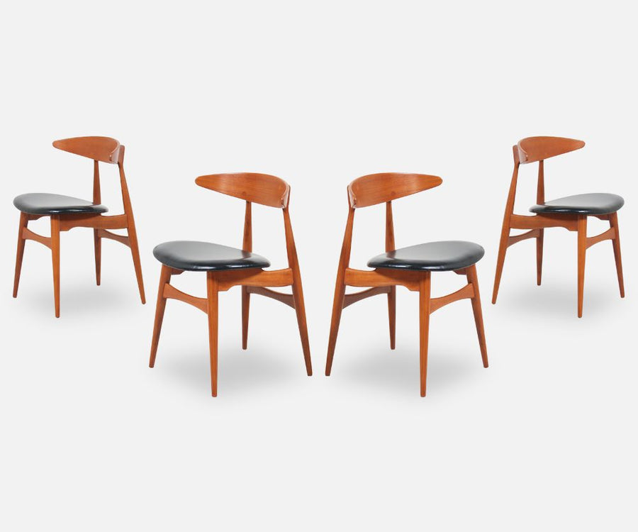 Hans J. Wegner CH-33 Dining Chairs for Carl Hansen & Søn 