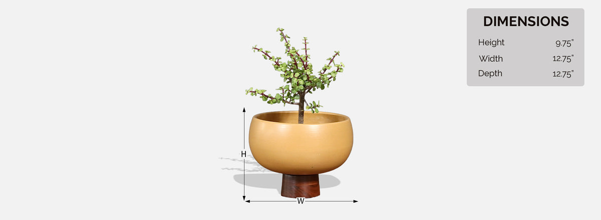 John Follis "Floating Pottery" Model-FB Mustard Glazed Planter for A.P. 