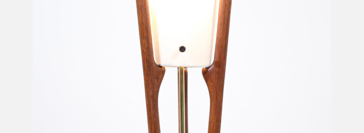 John Keal Sculpted Trident-Style Floor Lamp for Modeline of California