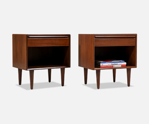 Scandinavian Modern Night Stands with Single Drawers by Westnofa