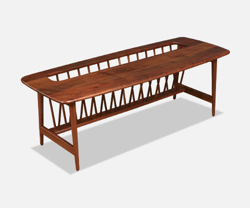 Arthur Umanoff Spindle Coffee Table w/ Magazine Shelf