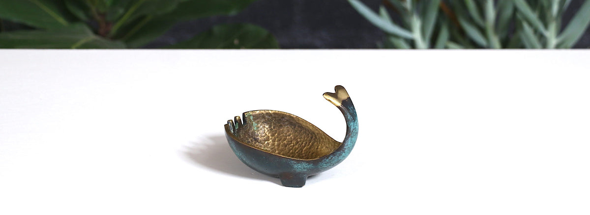 Maurice Ascalon Bronze Whale Ashtray for Pal-Bell