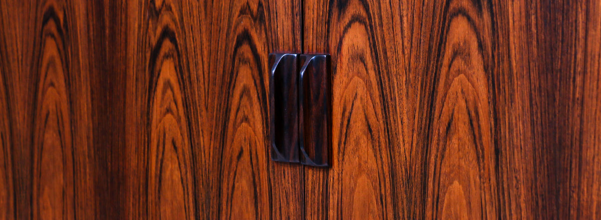 Svend A. Larsen Tambour-Door Rosewood Credenza for Faarup Møbelfabrik 