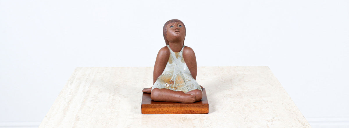Noel Osheroff Ceramic Girl Figure Sculpture for Robert Maxwell Studio