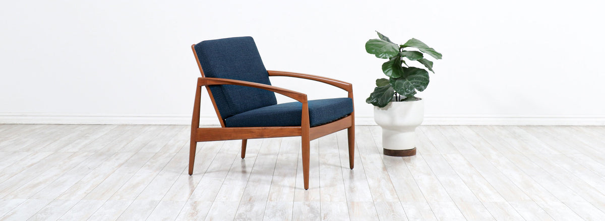 Kai Kristiansen "Paper Knife" Sculpted Teak Lounge Chair for Magnus Olesen