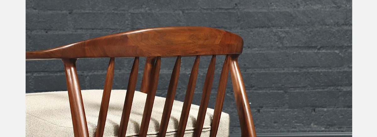 Milo Baughman Sculpted Walnut Lounge Chair for Thayer Coggin