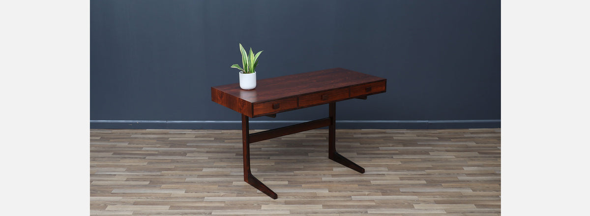 Danish Cantilever Floating Rosewood Desk by Georg Petersens