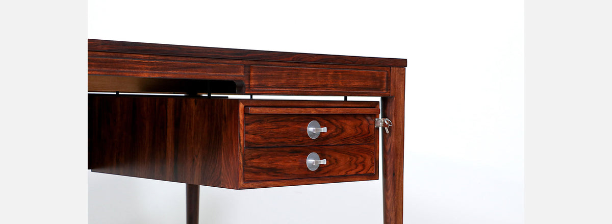 Finn Juhl "Diplomat" Executive Brazilian Rosewood Desk for France & Son