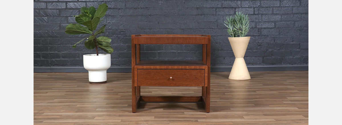 California Modern Two-Tier Night Stand by Paul Laszlo