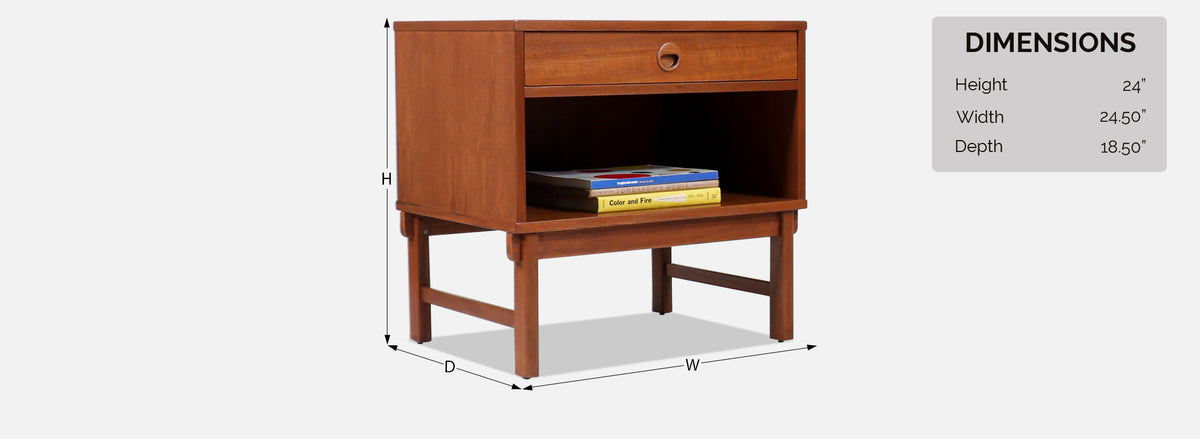 Mid-Century Modern Teak Night Stands by Yngve Ekstrom for Dux