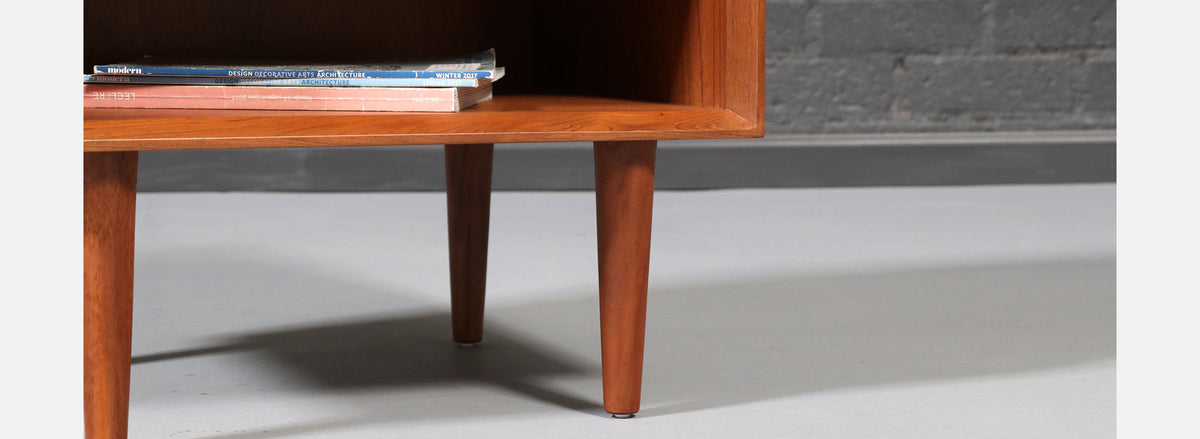 Danish Modern Teak Night Stand w/ Bookcase by Dyrlund