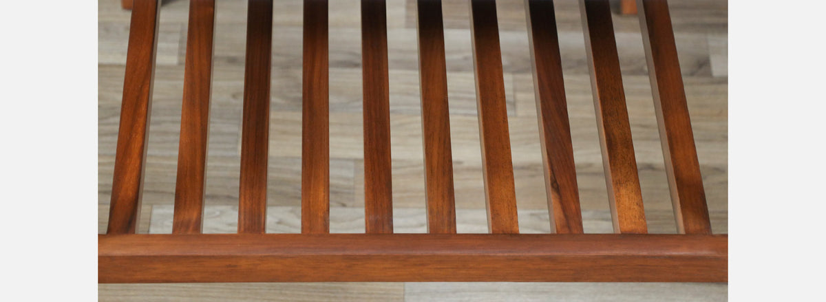 California Modern Slatted Walnut Side Tables by John Keal