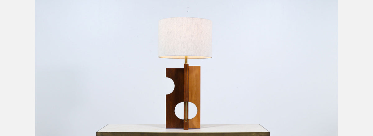 Mid-Century Modern Geometric Form Table Lamp