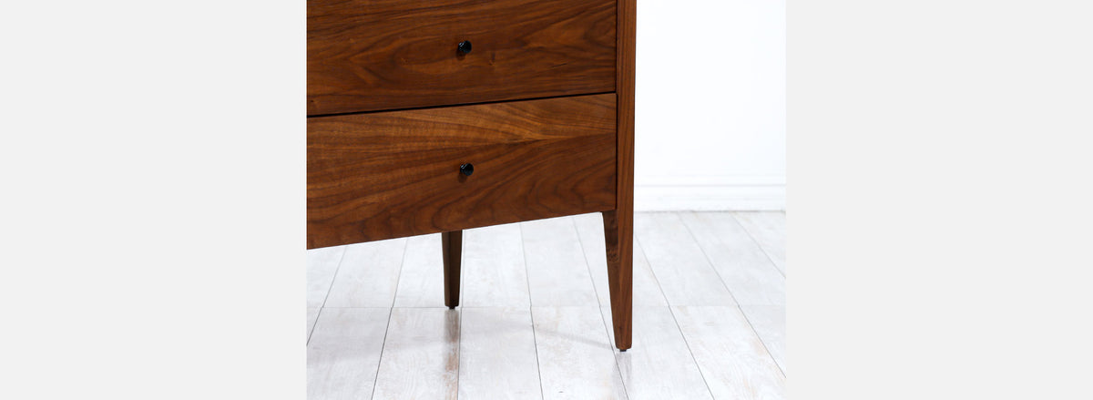 Mid-Century Modern 6-Drawer Walnut Dresser