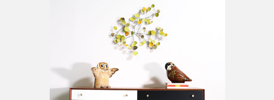 Mid-Century Mexican Folk Art Paper Mache Parrot Sculpture by Sermel