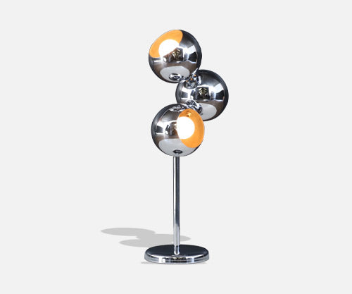 Mid-Century Modern Space Age 3-Globe Chrome Table Lamp