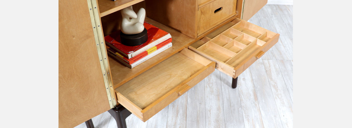 Mid-Century Modern Swedish Two-Tone Cabinet by Ferd Lundquist