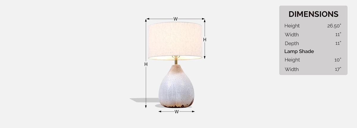 Mid-Century Modern Lava Glaze Ceramic Table Lamp