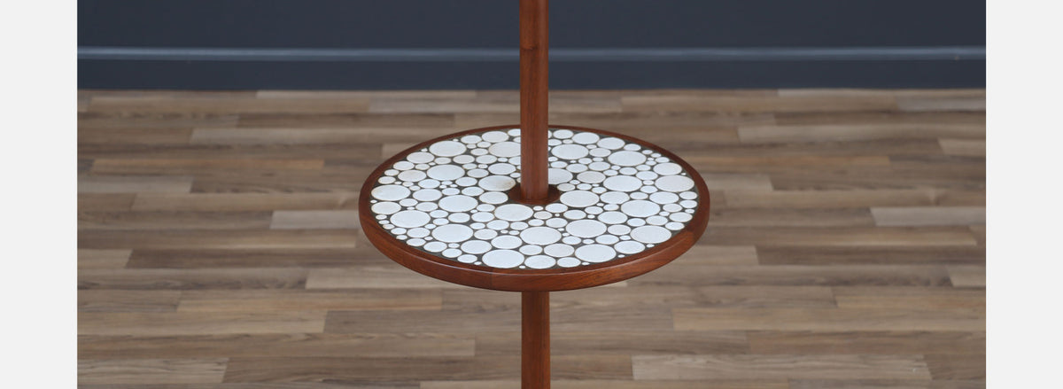 Gordon & Jane Martz Floor Lamp with Mosaic Tile Side Table