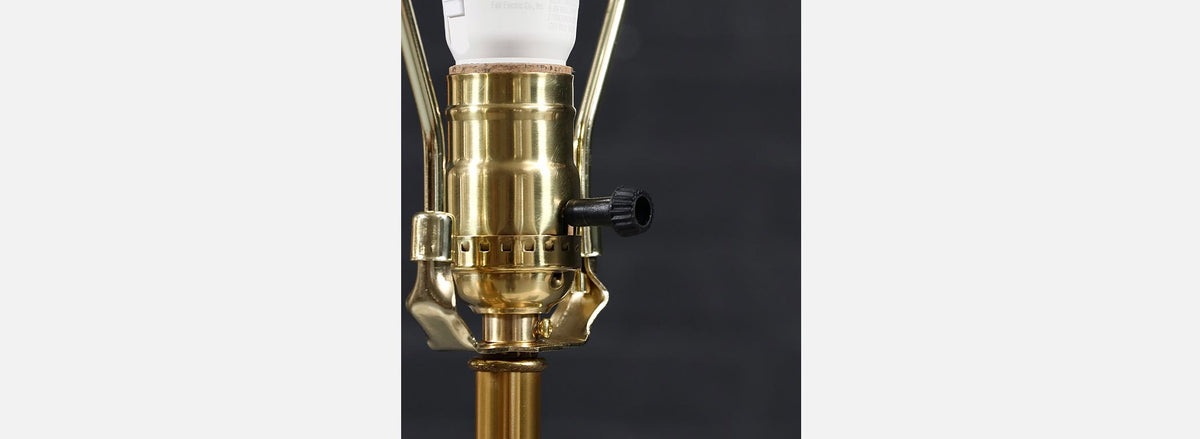 David Shreve Sculpted Walnut & Brass Table Lamp for V.H. Woolums