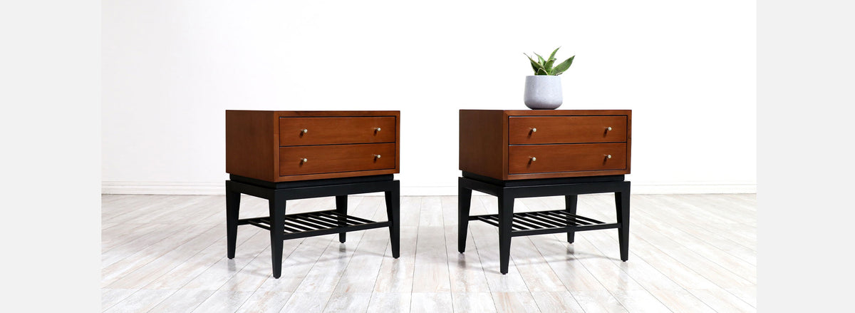 American of Martinsville Night Stands with Magazine Shelves